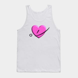 “I ❤️ Shorthand” in shorthand 3D Tank Top